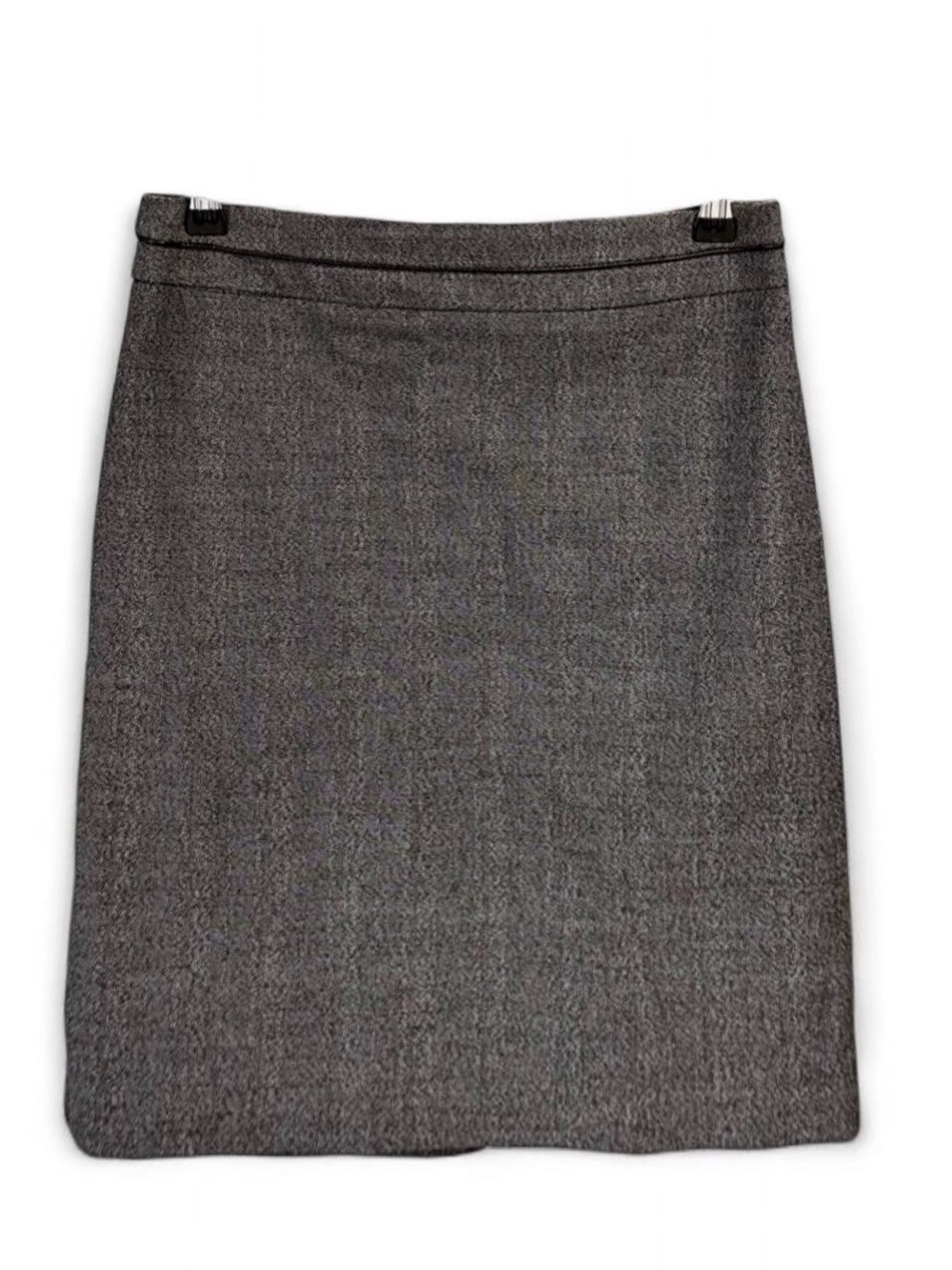 Flirtatious 💋 Y2K Gray Pencil Skirt with Leather Piping Detail around Waist Sz 5